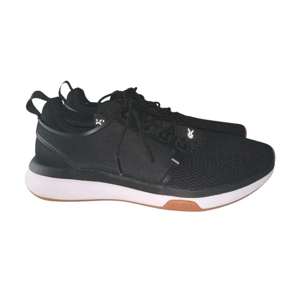 Kuru Atom Women's Jet Black/White Mesh Running Athletic Shoes Sneakers sz 8M
